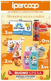 Volantino Ipercoop Radenza Pagina 1: Latte parz. scremato Parmalat €3,99, Passata verace Cirio €0,79
