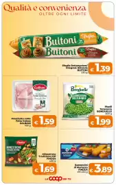 Volantino Ipercoop Radenza Pagina 3: Piselli Tenerezza Bonduelle €1,99, Prosciutto cotto Fetta Golosa GALBANI €1,59