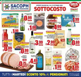 Volantino Sacoph Pagina 1: Foxy carta igienica mega €1,99, King's Val Liona €1,89