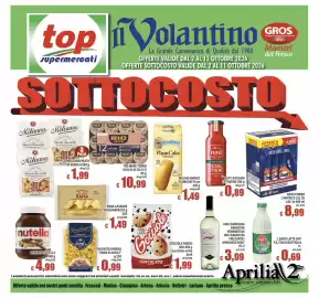 Volantino Top Supermercati Pagina 1: Gocci ole Pavesi cioccolato-extra dark €1,99, Mulino Bianco PlumCake Classico €1,49