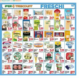 Volantino Iper Triscount Pagina 15: Galbani crema bel paese €1,39, Exquisa formaggio fresco cremoso senza lattosio €1,39