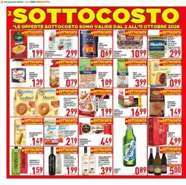 Volantino Iper Triscount Pagina 2: Tuborg birra €0,89, Passata di pomodoro Pomolà €2,99