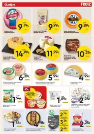 Folheto Froiz Página 8: Queijo Froiz tenro ou semicurado €11,99, Queijo prato ilha azul curado €4,99