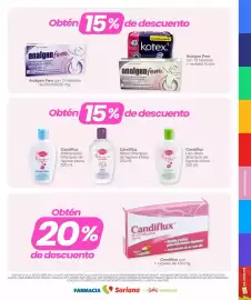 Catálogo Farmacia Soriana Página 17: Candiflux fluconazol cápsula, Analgen Fem