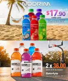 Catálogo Farmacia Soriana Página 20: Nodrim - suero rehidratante €17,90, Gatorlyte €36,00