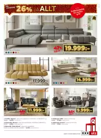 XXXLutz reklamblad Sida 3: Carryhome 3 hörnsoffa €14.999,00, Welnova 2 divansoffa €17.999,00