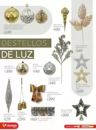 Catálogo Soriana Súper Página 15: Esfera Perlada Dorada Ornamento Premium €249,00, Punta de Árbol Estrella €399,00