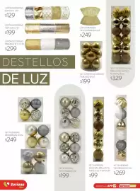 Catálogo Soriana Súper Página 16: Set 12 esferas dorado perlado €199,00, Listón dorado tipo guirnalda €249,00