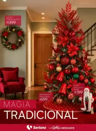 Catálogo Soriana Súper Página 2: Pie de pino rojo €699,00, Figura santa claus €1.199,00