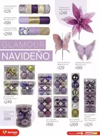 Catálogo Soriana Súper Página 22: Ornamento Mariposa Morada €199,00, Set 12 Esferas Morado Perlado €199,00