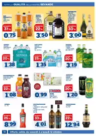 Volantino Ok Sigma Pagina 14: Gusto & Passione vino €4,01, Acqua naturale Sant'Anna €1,35