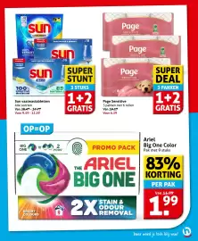 Hoogvliet folder week 41 Pagina 27: Ariel Big One Color €1,99, Page Sensitive €6,39