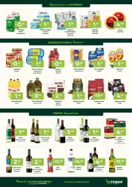 Folheto Roque Supermercados Página 3: Vinho Evel Douro Branco/Tinto €3,99, Iogurtes Líquidos Magro Aromas Mimosa €1,19