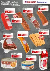 Catalog Unicarm Pagină 3: Unicanm crenvurști cu piept de pui €24,99, Unicarm pate de porc €2,99