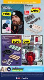 ALDI akciós újság hét 41 Oldal 48: Üvegmécse €999,00, Topcraft gyermek vagy felnőtt sapka led-világítással €1.799,00