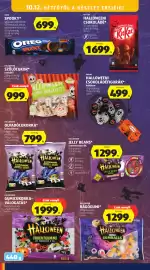 ALDI akciós újság hét 41 Oldal 28: Kit Kat halloweeni csokoládé €1.699,00, Sorini halloweeni csokoládéfigurák €499,00