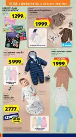 ALDI akciós újság hét 41 Oldal 34: Karckép- vagy matricáskönyv €1.299,00, Lily & Dan baba velúrpizsama €1.999,00