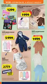 ALDI akciós újság hét 41 Oldal 42: Karckép- vagy matricáskönyv €1.299,00, Lily & Dan baba velúrpizsama €1.999,00