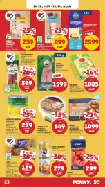 PENNY akciós újság hét 41 Oldal 27: Penny panírozott camembert €1.099,00, Dárdás császárszalonna €899,00