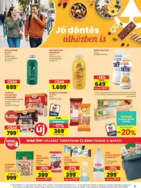 Spar akciós újság hét 41 Oldal 17: Spar zero bar proteinszelet €399,00, Muller skyr ital €649,00