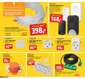 Jem & fix tilbudsavis uge 41 Side 14: Stikdåse €72,75, Kabelsæt €158,00