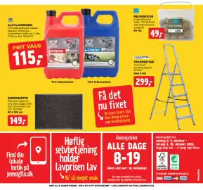 Jem & fix tilbudsavis uge 41 Side 36: Alkylatbenzin (5 L) €115,00, Mejsebolde (50 stk.) €49,00