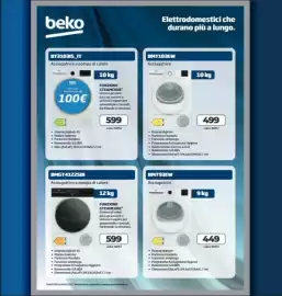 Volantino Elettrosintesi Pagina 23: Asciugatrice BMT93EW €449,00, Asciugatrice a pompa di calore Beko €599,00