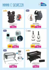 Volantino Universo Bimbo Pagina 7: Lettino da viaggio Allura 120 con bassinet Joie €69,99, Video baby monitor Start €89,99