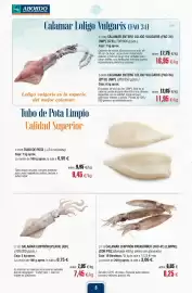 Folleto Abordo Página 8: Perfecto - calamar entero lolúgo vulgaris (fao 34) €11,95, Perfecto - tubo de pota €9,45