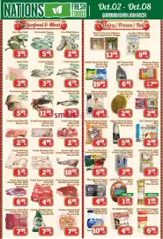 Nations Fresh Foods flyer week 40 Page 1: Tre Stelle parmesan grated cheese €6,99, Fresh Pork Spare Rib Centre Cut €4,99