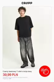 Cropp gazetka tydzień 40 Strona 8: Czarny basicowy T-shirt o kroju boxy Cropp €39,99