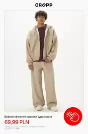 Cropp gazetka tydzień 40 Strona 9: Beżowe dresowe spodnie typu skater Cropp €69,99