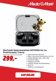 Media Markt gazetka tydzień 40 Strona 5: Słuchawki bezprzewodowe Nothing Ear (a) przezroczysty czarny €299,00