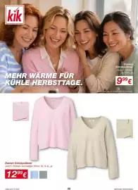 KiK Prospekt Seite 6: kik MEHR WÄRME FÜR KÜHLE HERBSTTAGE. Damen Strickpullover versch. Farben, kuscheliger Strick, Gr