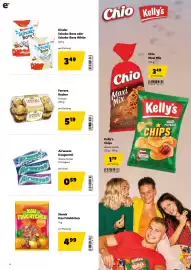 Eurogast Grissemann Flugblatt Seite 18: Kinder Schoko-Bons White €3,49, Airwaves Kaugummi €0,59