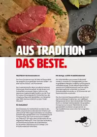 Eurogast Grissemann Flugblatt Seite 2: AUS TRADITION DAS BESTE. Weil Fleisch Vertrauenssache ist. Die Firma Grissemann legt