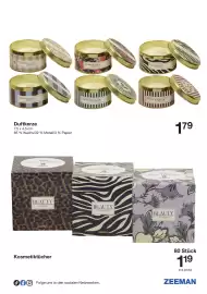Zeeman Prospekt woche 40 Seite 5: Beauty Kosmetiktücher €1,19, Duftkerze €179,00