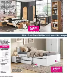 Möbel Boss Prospekt Seite 12: Jugendzimmer Liverpool, Plankeneiche €269,99, Stauraumbett Efetivo, Kiefer €729,99
