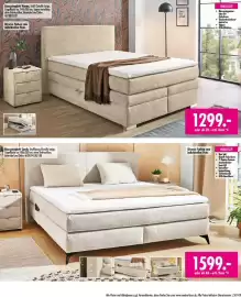 Möbel Boss Prospekt Seite 9: Boxspringbett Hanna €1.299,00, Xspringbett Sarah €1.599,00