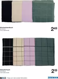 Zeeman Prospekt woche 40 Seite 7: Küchenhandtuch €2,49