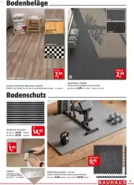 Bauhaus Prospekt Seite 19: Filzfliese €1,49, Aluminium 'Türmatte' €14,95