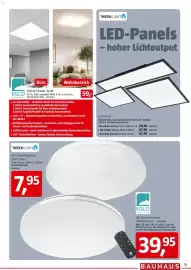 Bauhaus Prospekt Seite 25: EGLO LED-Deckenleuchte 'Maltignano-Z' €39,95, LED-Panel €24,95