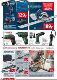 Bauhaus Prospekt Seite 36: Akku-Schrauber 'PSR Select (C)' €69,00, BOSCH Akku-Schrauber 'IXO Gen 8 (C)' €49,00
