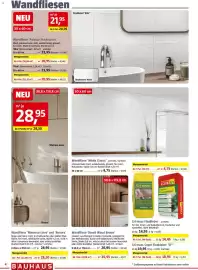Bauhaus Prospekt Seite 4: Wandfliese 'Boseli Wood Brown' €25,95, Wandfliese 'Palazzo Strukturiert' €21,95