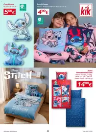 KiK Prospekt Seite 3: Samt Wendebettwäsche Stitch €14,99, Formkissen Stitch €5,99