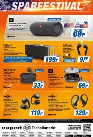 Expert Prospekt woche 40 Seite 12: JBL Open-Ear Kopfhörer SOUNDEAR CLIPS €69,00, SONY True Wireless Kopfhörer WF-C 510 €33,00
