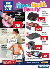 The Good Guys catalogue week 40 Page 10: Beurer Infrared Lamp €129,00, Beurer Personal Heating Pad €68,00