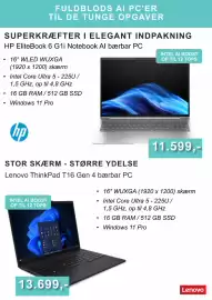 CBC tilbudsavis Side 2: Lenovo ThinkPad T16 Gen 4 bærbar PC €13.699,00, HP EliteBook 6 G1i Notebook AI bærbar PC €11.599,00