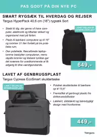 CBC tilbudsavis Side 5: Targus HyperPack 40,6 cm (16) rygsæk Sort €649,00, Targus Cypress EcoSmart skuldertaske €449,00
