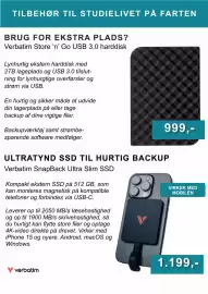 CBC tilbudsavis Side 9: Verbatim Store ‘n’ Go USB 3.0 harddisk €999,00, Verbatim SnapBack Ultra Slim SSD €1.199,00